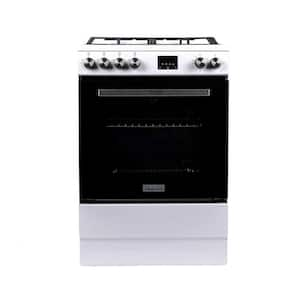 24 in 4-Burner Freestanding Gas Range in White