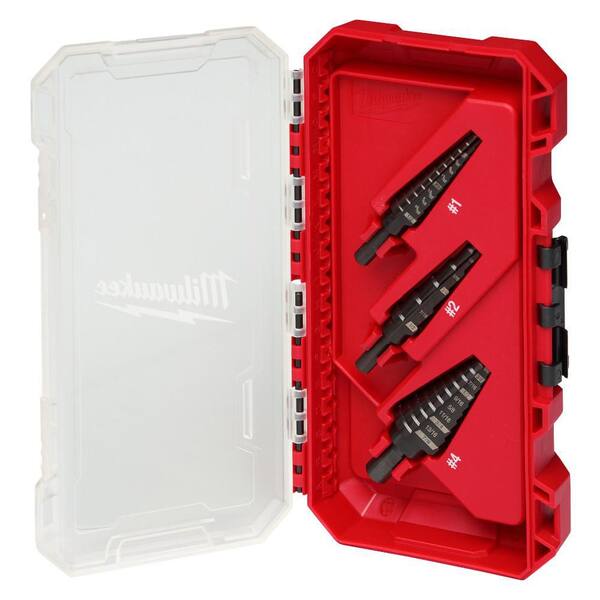 Milwaukee Black Oxide Step Drill Bit Set (3-Piece) 48-89-9221