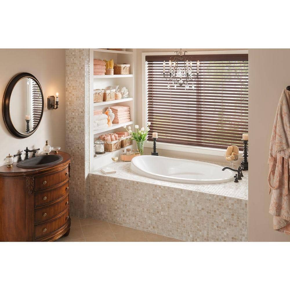 Starla 57 in. x 38 in. Acrylic Reversible Drain Oval Drop-In Soaking Bathtu
