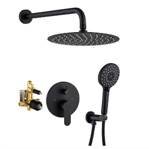 Shower Head Single Handle 1-Spray Shower Faucet 2.5 GPM with Anti Scald in Matte Black