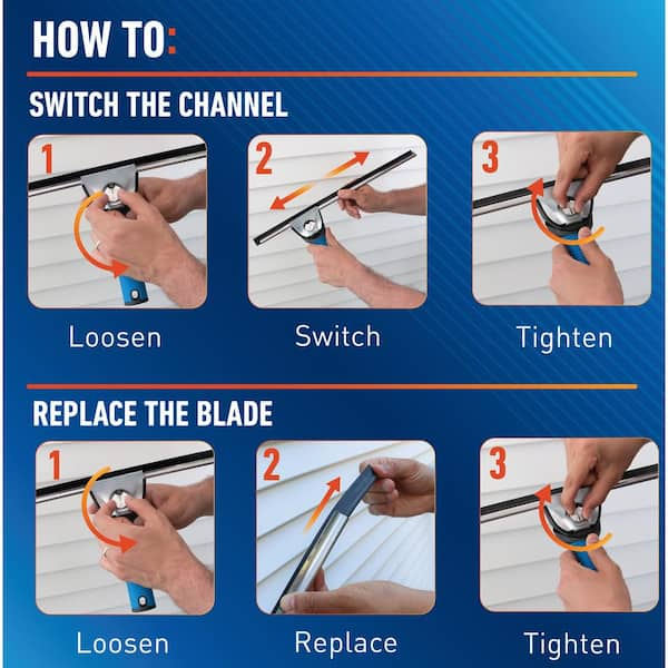 18 in. EZ Change Squeegee with 12 in. Interchangeable Blade