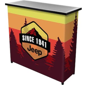 Jeep Sunset Mountain Red 36 in. Portable Bar