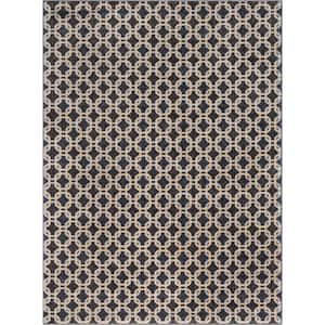 Baldwin Levi Modern Geometric Grey Gold 5 ft. 3 in. x 7 ft. 3 in. Area Rug