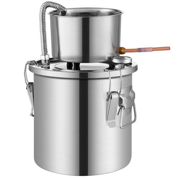 VEVOR Alcohol Still, 3 gal. /11.4 L Stainless Steel Water Alcohol Distiller, Home Brewing Refining Fermentation Kit