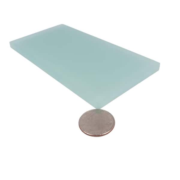 Apollo Tile Light Blue 3 in. x 6 in. Matte Finished Glass