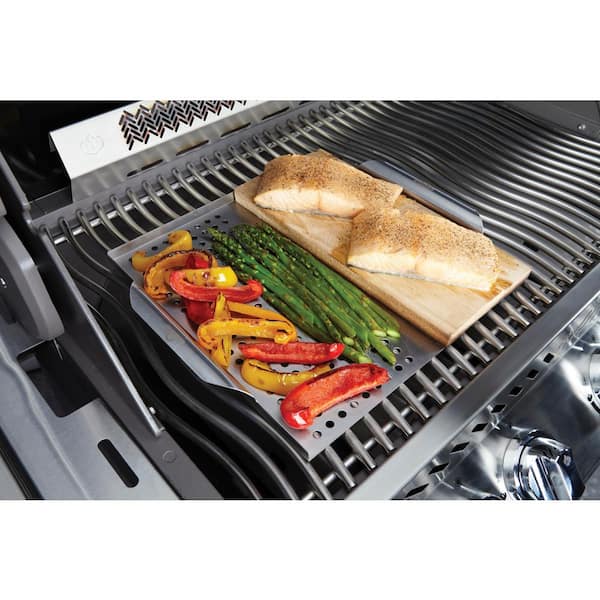 Stainless Steel Multi-functional Topper with Cedar Plank-Cooking Accessory