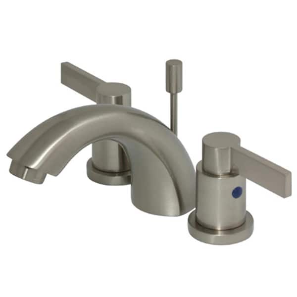 Kingston Brass Everett 4 in. Minispread 2-Handle Bathroom Faucet in Brushed Nickel