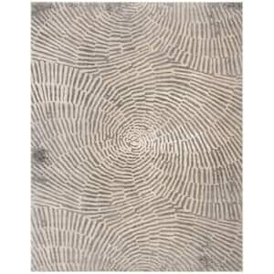 Meadow Taupe 11 ft. x 14 ft. Abstract Area Rug