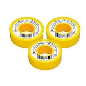 1/2 in. x 260 in. Yellow Thread Sealing PTFE Plumber's Tape (3-Pack)
