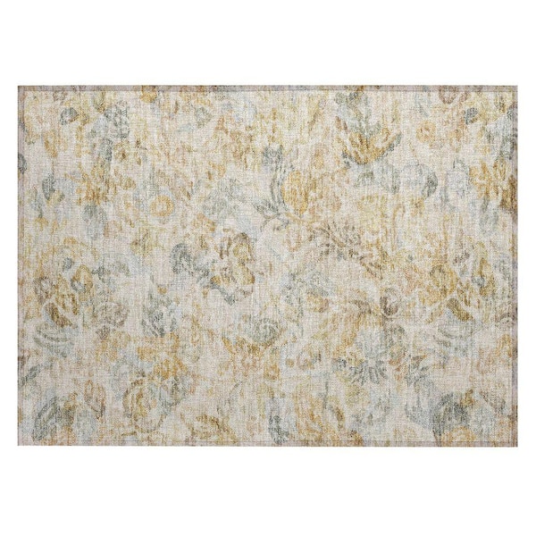 Chantille Machine Washable Indoor/Outdoor Abstract ACN2723 Wheat 3 ft. x 4 ft. Area Rug