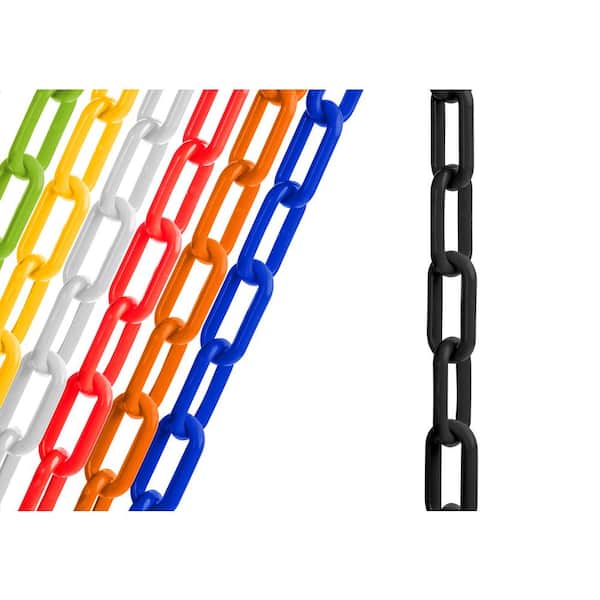 US Weight 2 in. x 100 ft. Black Plastic Chain Featuring SunShield UV Protection