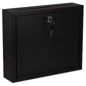 Large Size Black Steel Multi-Purpose Drop Box Mailbox with Suggestion Cards