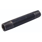 1 in. x 8 in. Black Steel Nipple