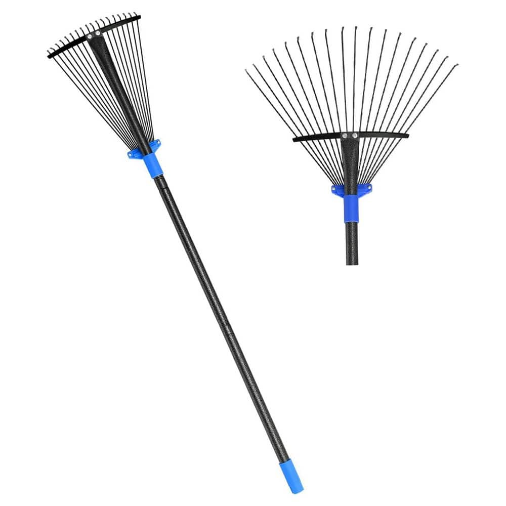 50 in. Metal Handle Steel Rake Tines Adjustable Expandable Garden Leaf Rake for Yard Debris Wet Leaves Gravel price history on PriceWatchPro