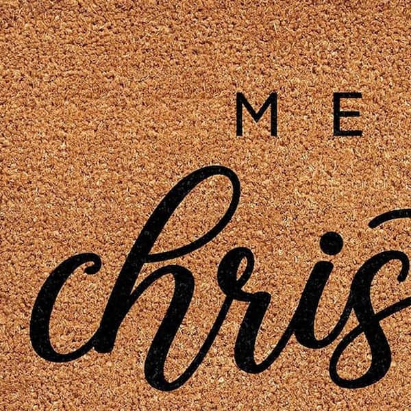 Multi-Colored 29 in. x 17 in. Coir Non-Slip Indoor / Outdoor Door Mat