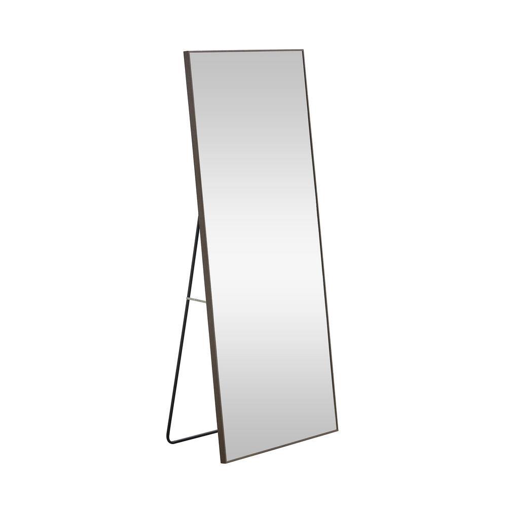 Brown 31.4 in. W x 71 in. H Soild Wood Framed Rectangle Standing Full Floor
