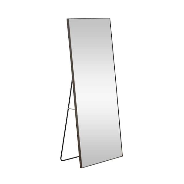 Black 31.5 in. W x 71 in. H Modern Rectangle Glass Framed