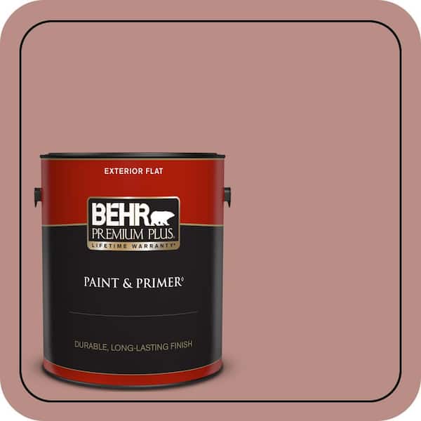 BEHR PREMIUM PLUS 1 gal. #170F-5 Brick Dust Flat Exterior Paint & Primer