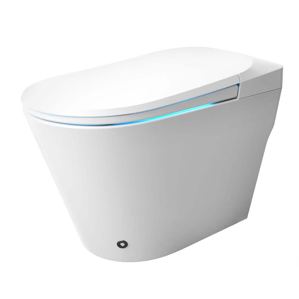 Echo White Elongated Smart Toilet Bidet with Auto Open and Flush