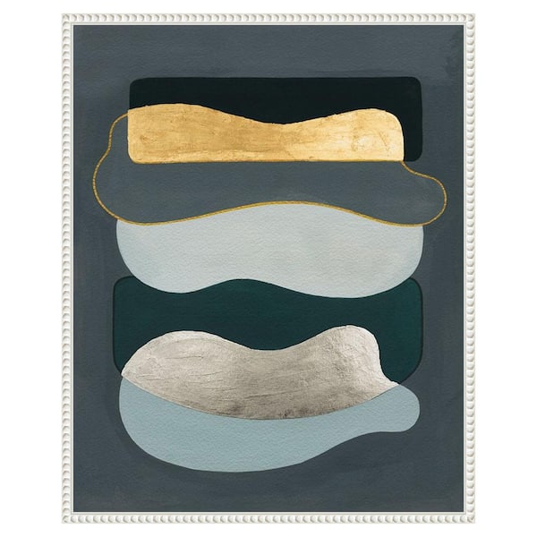 Amanti Art Underwater Coins II by Grace Popp 23 in. W x 28 in. H. Canvas Wall Art Print Framed in White