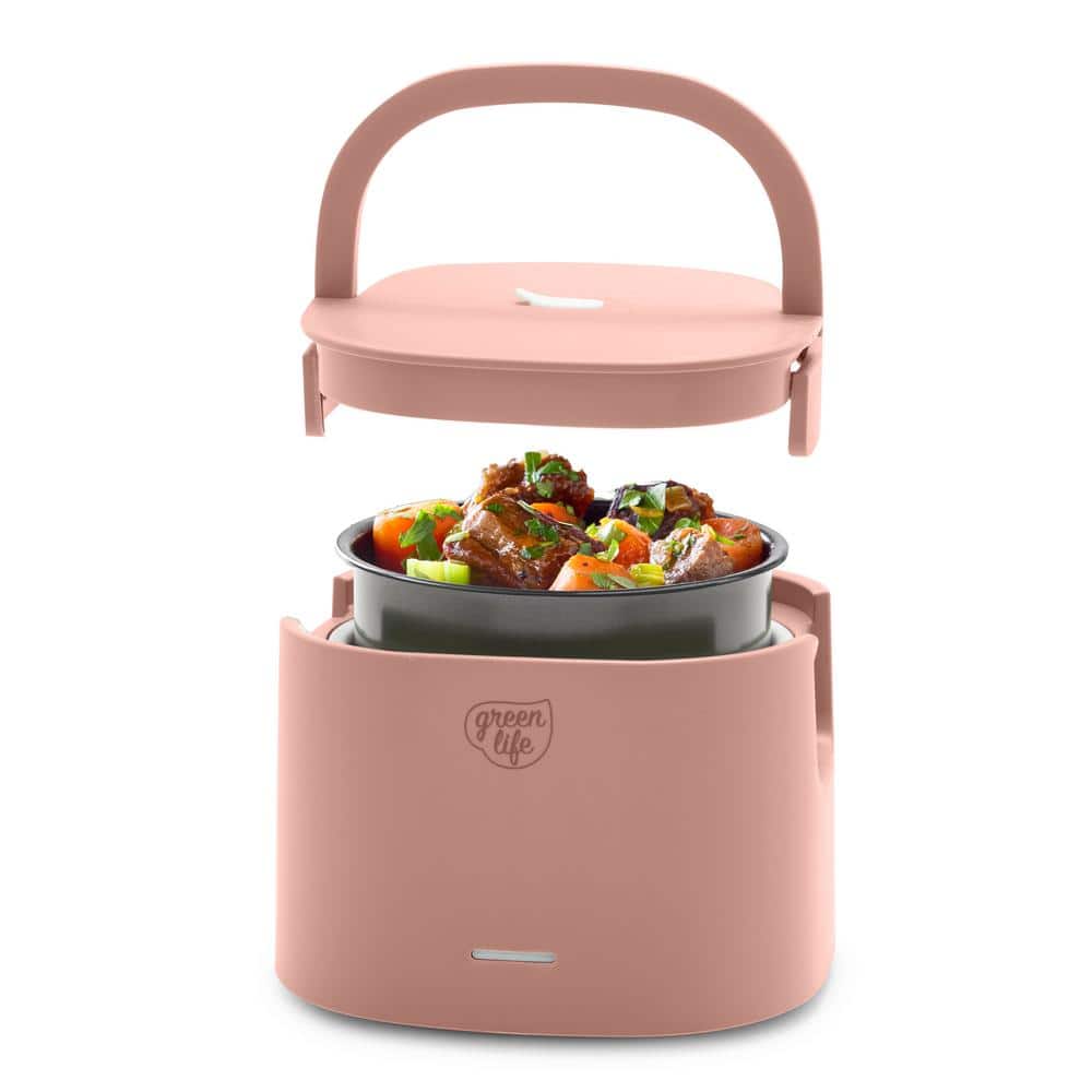 GreenLife GL .6 qt 20 oz. Dusty Rose Electric Multi-Cooker Lunch Box, Portable Soup Warmer with Spill-Proof Lid CC008541-001 - The Home Depot GreenLife GL .6 qt 20 oz. Dusty Rose Electric Multi-Cooker Lunch Box, Portable Soup Warmer with Spill-Proof Lid CC008541-001 - The Home Depot