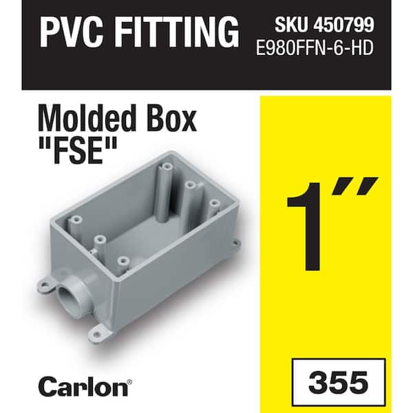 1-Gang 19 cu. in. 1 in. Electrical PVC Type FSE FS Box (E980FFN-6-HD)