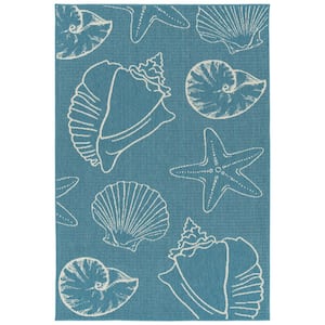 Amalie Light Blue 1 ft. 9 in. x 3 ft. Indoor/Outdoor Area Rug