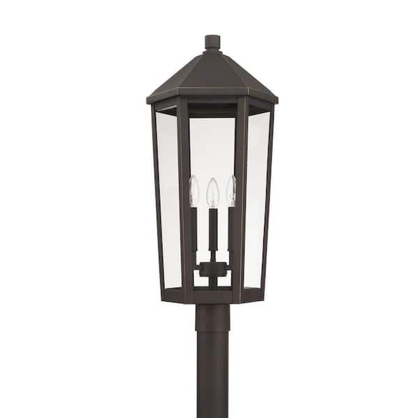 Map Post Light Fixture Capital Lighting Fixture Company Ellsworth 3-Light Oiled Bronze Metal ...