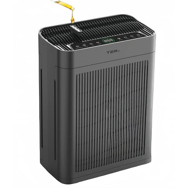 3000 Sq. Ft. H13 HEPA Personal Air Purifier in Black with Quiet, Smart, Dual Inlet, Washable Filters for Home & Rooms.