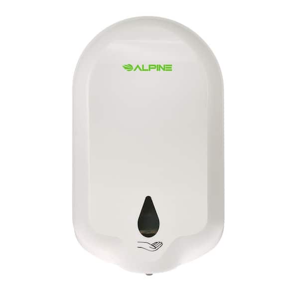 Alpine Industries 38 oz. Wall Mount Automatic Liquid Gel Hand Sanitizer Soap Dispenser in White