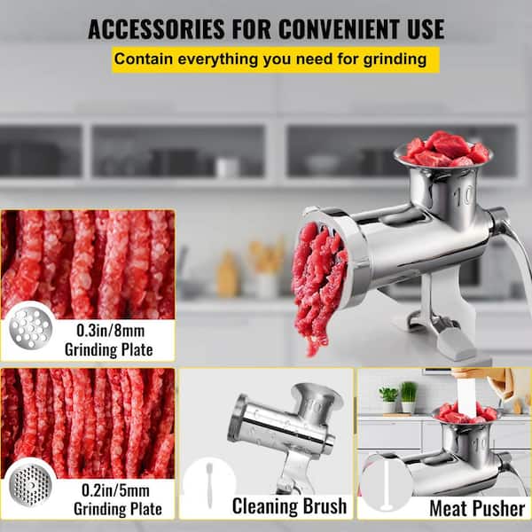 Manual Meat Grinder, Sausage Maker Stuffer, Heavy Duty Meat Mincer with  Grinder Blade, Hand Operated Kitchen Tools for Home Use 