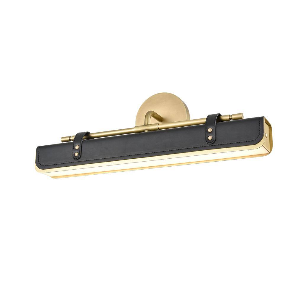Valise Vintage Brass LED Wall Sconce with Vegan Leather