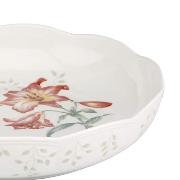 Butterfly Meadow 10.75 in. Dia 64 oz. Multi Color Low Serving Bowl