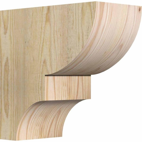 Ekena Millwork 6 in. x 12 in. x 12 in. Douglas Fir Ridgewood Rough Sawn Corbel