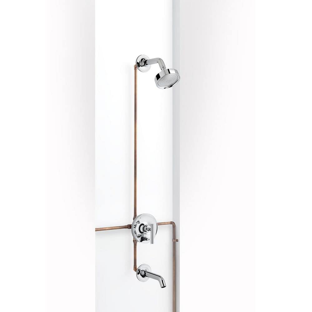 Rite-Temp Brass Pressure-Balancing Valve with Push-Button Diverter