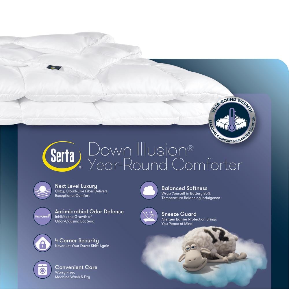 Full White Down Alternative Microfiber Bedspread