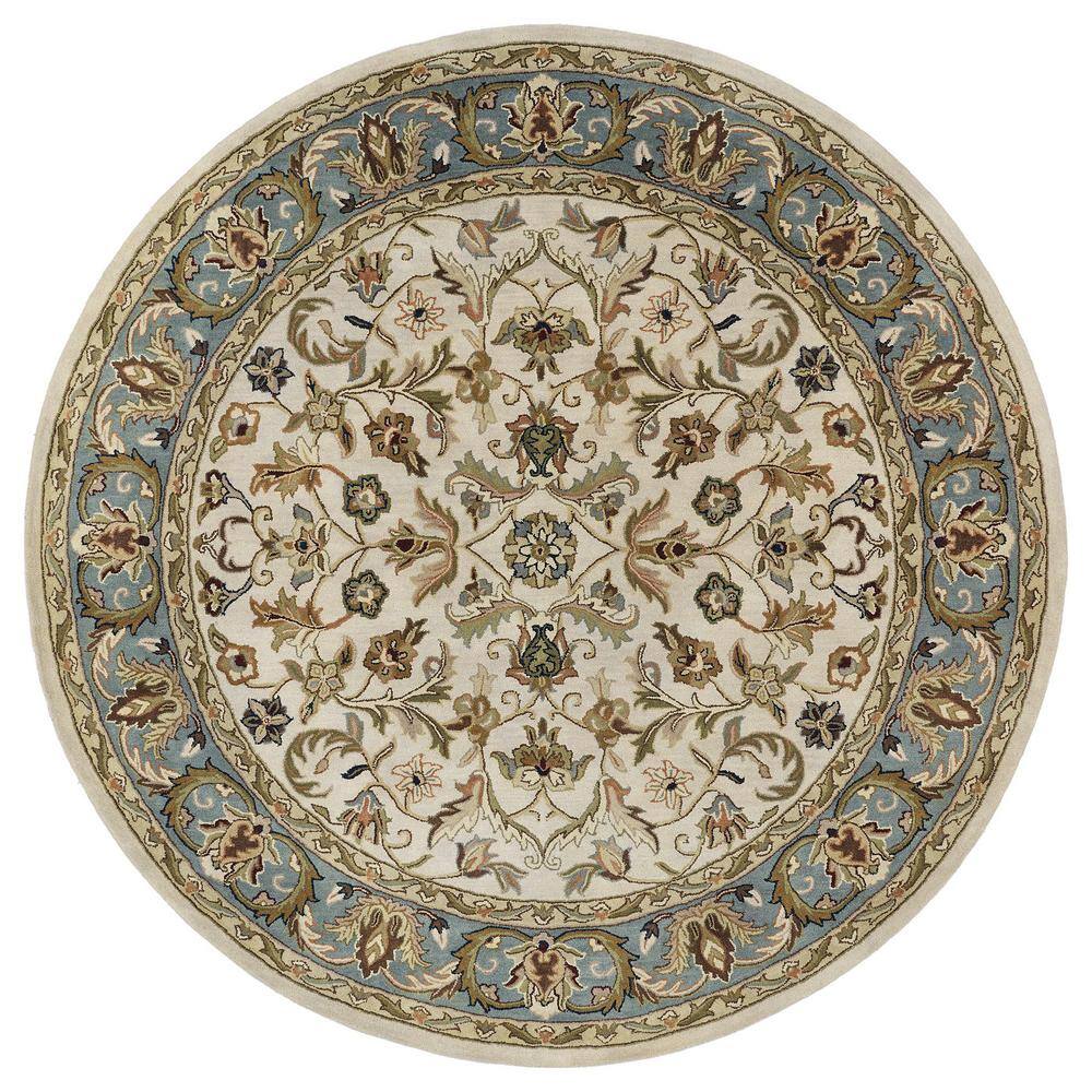 Kaleen Mystic William Ivory 6 ft. x 6 ft. Round Area Rug -  6001-01 66 Rd