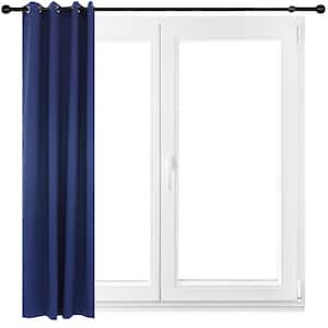 Indoor/Outdoor Blackout Curtain Panel with Grommet Top - 52 x 120 in (1.32 x 3 m) - Blue