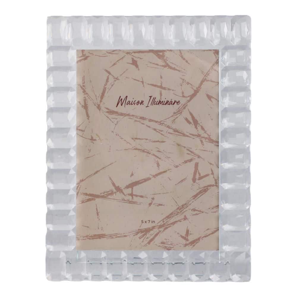 5 in. x 7 in. Clear Glass Glam Beveled Edge Photo Frame price history on PriceWatchPro