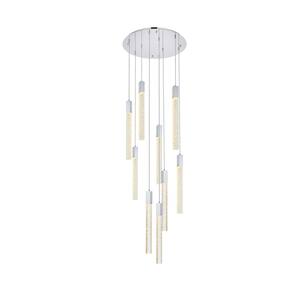 Timeless Home 24 in. 9-Light Chrome Pendant Light