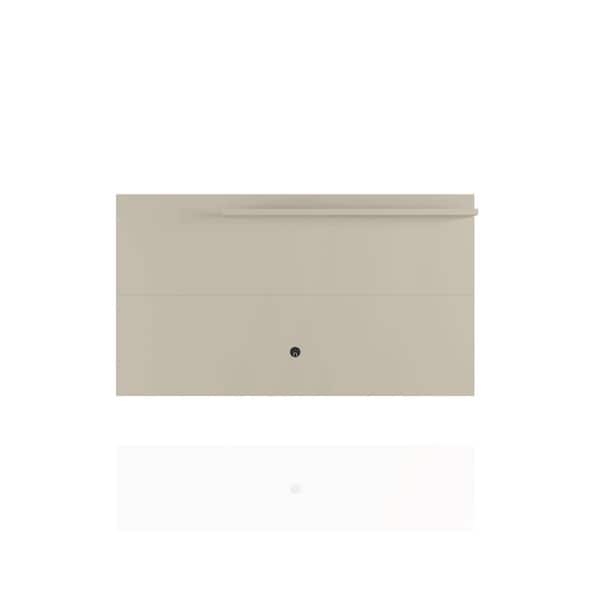 Luxor Liberty 63 in. Off-White Particle Board Entertainment Center Fits TVs Up to 50 in. with Cable Management