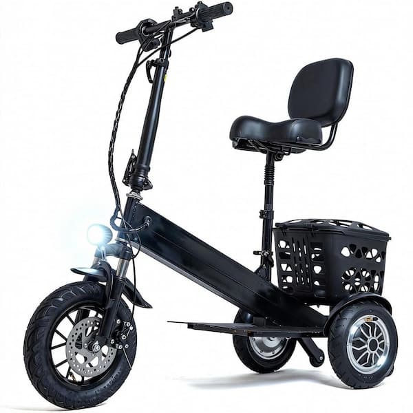 Wudkey 3-Wheel Mobility Electric Scooter with Charger and Basket