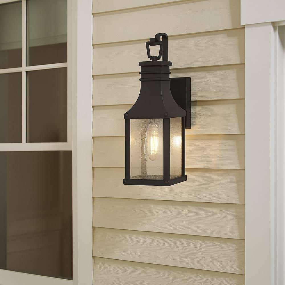 Beacon Hill 1-Light Museum Black Hardwired Outdoor Wall Lantern Sconce price history on PriceWatchPro