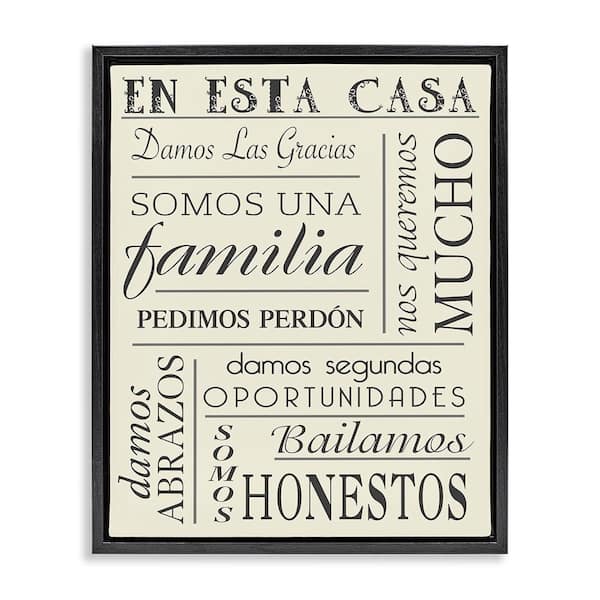 Stupell Industries In This House by SD Graphics Studio Black Floater Frame Typography Graphic Art Print 21 in. x 17 in.