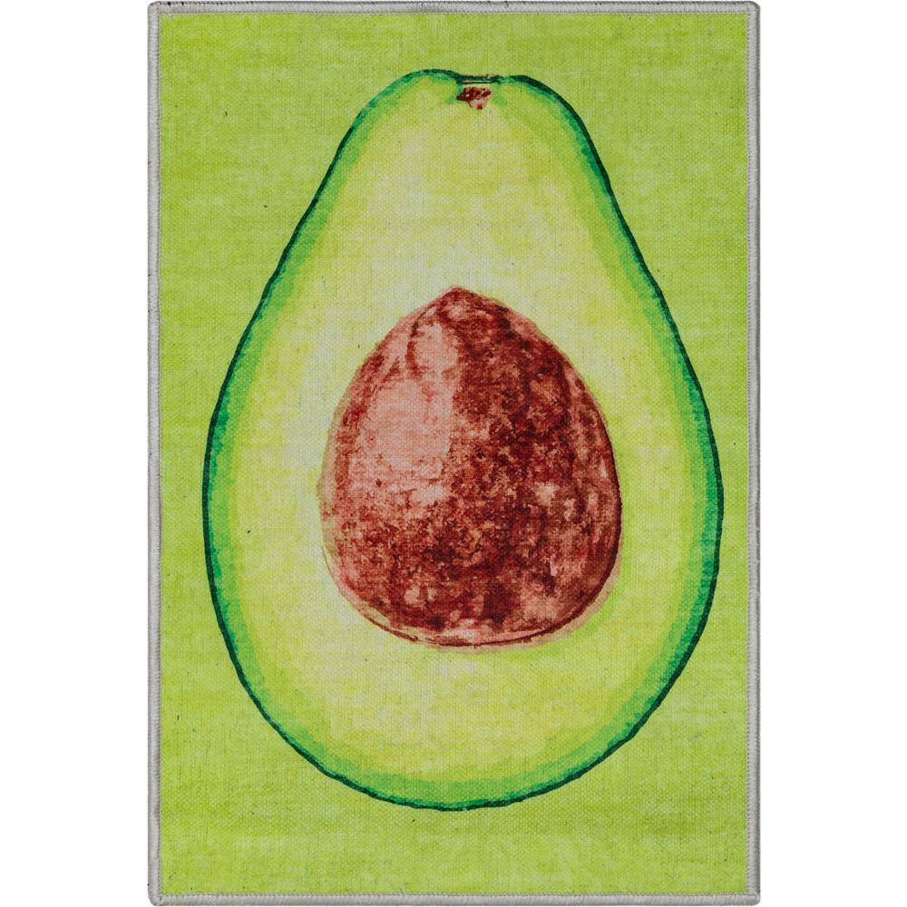 Apollo Avocado Modern Printed Green 2 ft. x 3 ft. Area Rug price history on PriceWatchPro