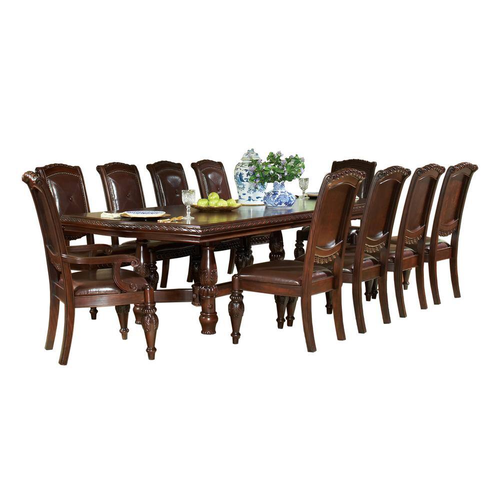 Antoinette Mahogany and Cherry Extendable Dining Table