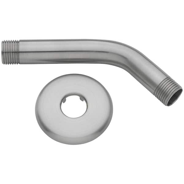 6" Bathroom Shower Arm Head & Flange Stainless Steel Construction Extension 