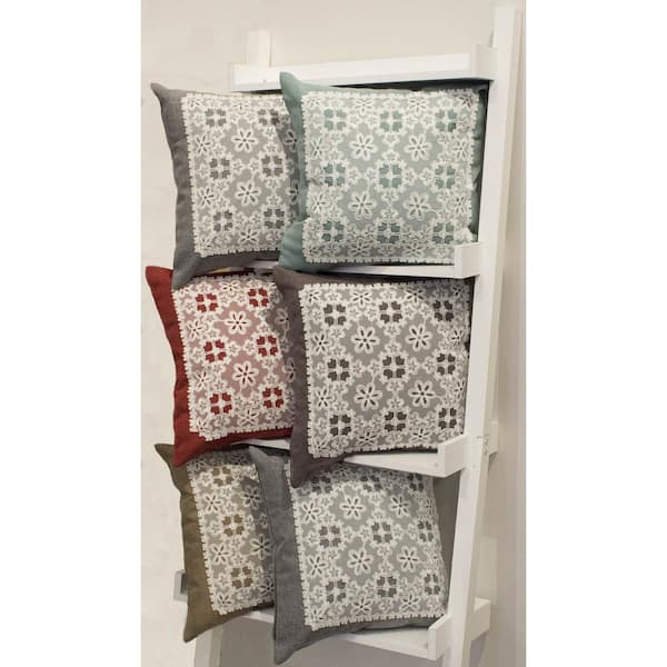 Creative Home Ideas Cecilia Grey Standard Pillow Cover (Set of 2)