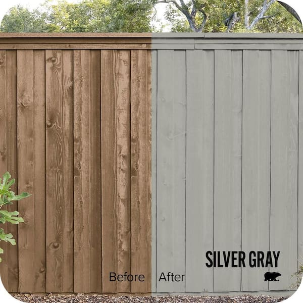 1 gal. #6694 Silver Gray Solid Color House and Fence Exterior Wood Stain