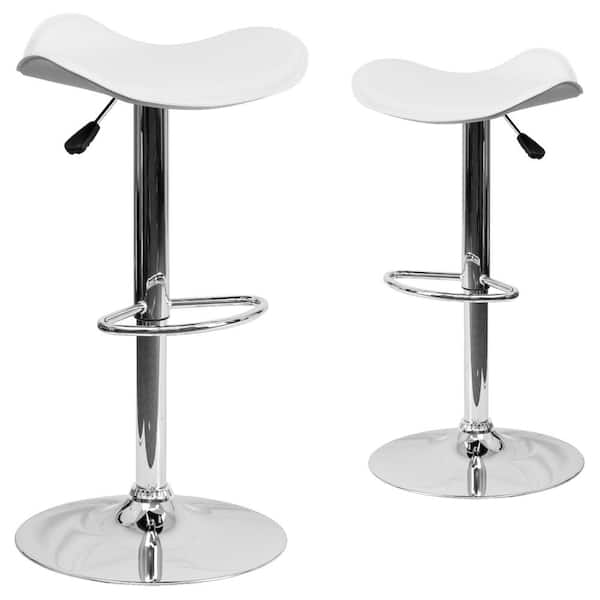 Carnegy Avenue 33.25 in. White Bar Stool (Set of 2)